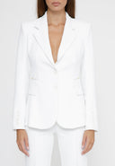 Sacou ELISABETTA FRANCHI,  double layer stretch crêpe fabric, Alb