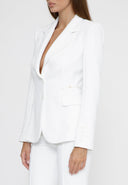 Sacou ELISABETTA FRANCHI,  double layer stretch crêpe fabric, Alb
