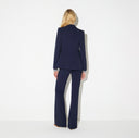 Sacou ELISABETTA FRANCHI,  double layer stretch crêpe fabric, Bleumarin