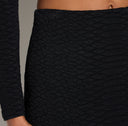 Fusta ELISABETTA FRANCHI, Snake-pattern knit skirt, Negru
