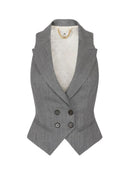 Vesta ELISABETTA FRANCHI, Wool vest with lettering print