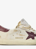 Sneakers GOLDEN GOOSE, Super Star sneakers, Alb si Visiniu