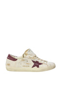 Sneakers GOLDEN GOOSE, Super Star sneakers, Alb si Visiniu