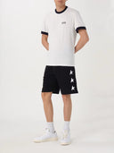 Pantaloni scurti Golden Goose, Cotton, White Stars, Black