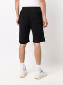 Pantaloni scurti Golden Goose, Cotton, White Stars, Black