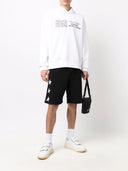 Pantaloni scurti Golden Goose, Cotton, White Stars, Black