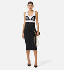 Fusta ELISABETTA FRANCHI, Bustier skirt in lightweight crêpe and satin fabrics
