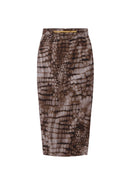 FUSTA ELISABETTA FRANCHI, lightweight jersey fabric, Alligator print