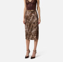 FUSTA ELISABETTA FRANCHI, lightweight jersey fabric, Alligator print