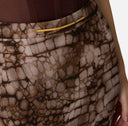 FUSTA ELISABETTA FRANCHI, lightweight jersey fabric, Alligator print
