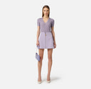 Fusta ELISABETTA FRANCHI, Miniskirt in double layer stretch crêpe fabric, Mov
