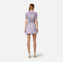 Fusta ELISABETTA FRANCHI, Miniskirt in double layer stretch crêpe fabric, Mov