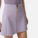Fusta ELISABETTA FRANCHI, Miniskirt in double layer stretch crêpe fabric, Mov