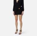 Fusta ELISABETTA FRANCHI, Miniskirt with jewel detail, Negru