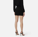 Fusta ELISABETTA FRANCHI, Miniskirt with jewel detail, Negru