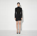 Fusta ELISABETTA FRANCHI, Lightweight crêpe miniskirt with bow, Negru