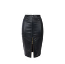Fusta ELISABETTA FRANCHI, fish scale pattern, Negru