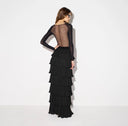 Fusta ELISABETTA FRANCHI, Skirt in georgette fabric with flounces