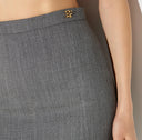 Fusta ELISABETTA FRANCHI, Wool skirt, Grey