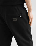 Pantaloni DOLCE & GABBANA, BLACK Sweatpants with logo patch