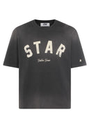 Tricou Golden Goose, Cream Star  Print, Grey
