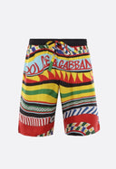 Pantaloni scurti DOLCE AND GABBANA, Carretto Print, CARRETTO PRINTED TWILL