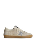 Sneakers GOLDEN GOOSE, Super-star in suede with glitter star and leather heel tab