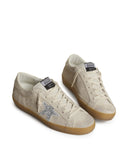 Sneakers GOLDEN GOOSE, Super-star in suede with glitter star and leather heel tab