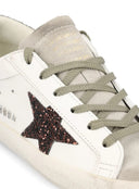 Sneakers GOLDEN GOOSE, STARDAN, Brown Glitter attach, Alb