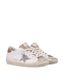 Sneakers GOLDEN GOOSE, Super Star Leather Upper And Heel Suede Toe Glitter Star