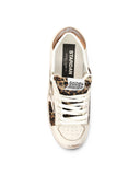 Sneakers GOLDEN GOOSE, Stardan sneakers in leather and leopard calf hair