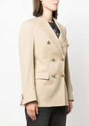 Sacou GOLDEN GOOSE double-breasted virgin wool blazer, Cream
