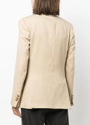 Sacou GOLDEN GOOSE double-breasted virgin wool blazer, Cream