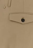 Pantaloni GOLDEN GOOSE, Beige wool wide-leg Flavia
