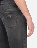 JEANS DOLCE & GABBANA, Washed gray slim-fit stretch