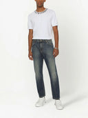 Jeans DOLCE & GABBANA, Logo Insert, High Waist, Blue
