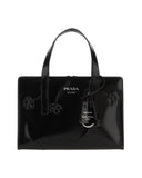 Geanta PRADA, Mini, Re-Edition 1995, Flowers Details, Black