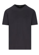 Tricou ZEGNA, logo-embroidered T-shirt, Dark Blue