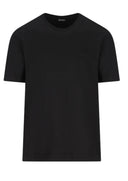 Tricou ZEGNA, logo-embroidered T-shirt, Black