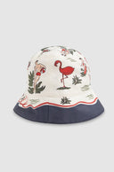 Palarie DSQUARED2, cream Hat with print