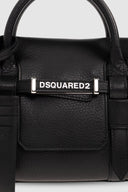 Geanta DSQUARED2, Dsquared2 BLACK Suede handbag, Negru