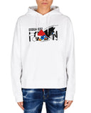 Hanorac Dsquared2, Imprimeu Colorat, White