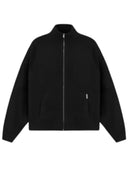 Jacheta REPRESENT, Knitted Initial Track, Logo, Black