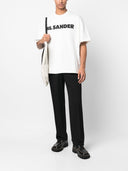 Tricou JIL SANDER, Logo Insert, Classic, White