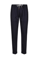 Pantaloni ELEVENTY, Vertical Stripes, Navy Blue