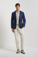 Sacou PINI PARMA, in wool and cashmere, Bleumarin