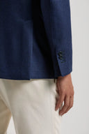 Sacou PINI PARMA, in wool and cashmere, Bleumarin