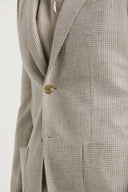 Sacou PINI PARMA, Beige Prince of Wales jacket