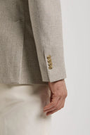Sacou PINI PARMA, Beige Prince of Wales jacket