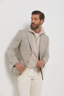 Sacou PINI PARMA, Beige Prince of Wales jacket